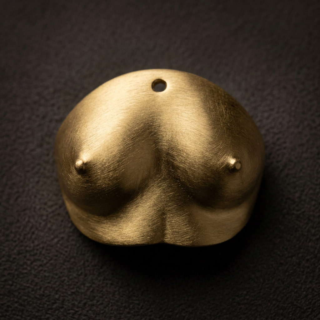 Bust pendant. Gold 750